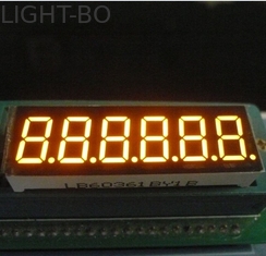 Âmbar alfanumérico da exposição de diodo emissor de luz 6 do segmento contínuo do dígito 7 0,36 polegadas