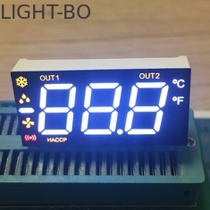 Exposição de diodo emissor de luz tripla Multicolour do segmento do dígito 7 para o refrigerador com dobra do pino de 90 graus