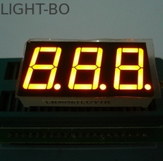 Ânodo comum da exposição de diodo emissor de luz do segmento da polaridade 3digit 7 de CC/CA dimensão exterior de 37,6 x de 19mm