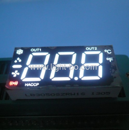 Ultra branco/vermelho o dígito de 0,50 polegadas 3 1/2 conduziu sete exposições do condicionador de ar do segmento
