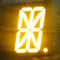 Display amarelo de 16 segmentos LED de um dígito 140mcd Para indicadores digitais de posto de gasolina