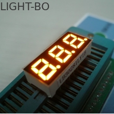 Mini exposição de diodo emissor de luz de três números de 7 segmentos que multiplexa para o amarelo do indicador