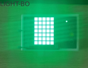 Colagem transparente verde pura da exposição de diodo emissor de luz de 200mcd 5x7 Dot Matrix
