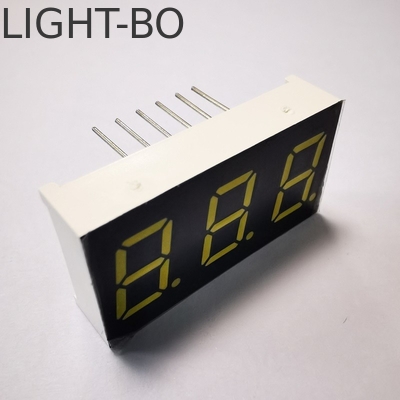 Bom preço. Display LED amarelo verde triplo dígito 7 segmentos Anodo comum on-line