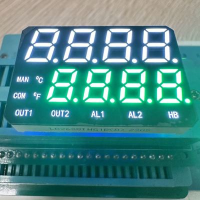 Bom preço. High Brightness White /Pure Green Dual Line 7 Segment LED Display Common Anode for Temperature Indicator on-line