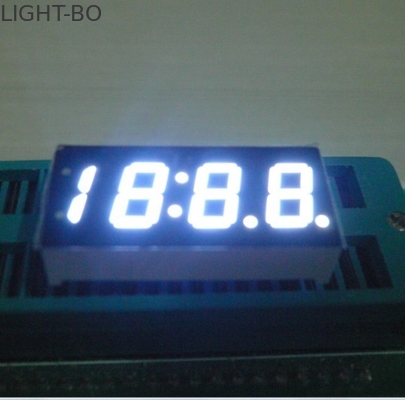 4 exposições de diodo emissor de luz numéricas brilhantes brancas do segmento dos dígitos 7 para o indicador do pulso de disparo do carro
