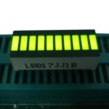 Bom preço. Barra de Luz LED Amarela com 10 LEDs e Display LED de 10 Segmentos em Tamanho Compacto de 25,4 x 10,1 x 7,9mm on-line