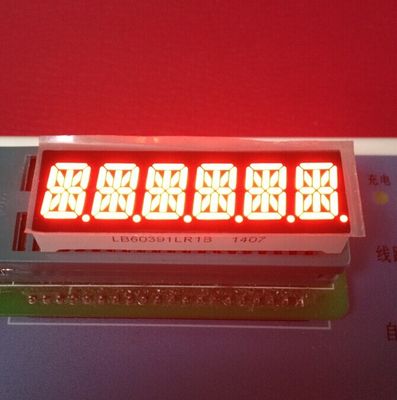 Display LED 6 Dígitos Vermelho Super Brilhante 10mm 14 Segmentos Ânodo Comum para Taxímetro