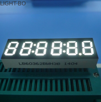 6 exposição de diodo emissor de luz do segmento do dígito 7, pulso de disparo ultra brilhante Diplay do diodo emissor de luz do branco 0,36 polegadas