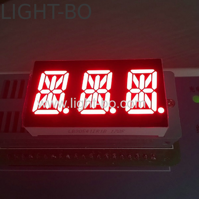 Três dígitos 0,54 polegadas vermelho 14 segmentos LED Anodo de exibição para industrial