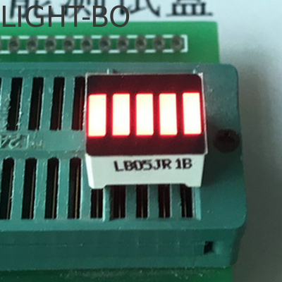 Cor VERMELHA Anodo de cinco segmentos de luz LED de barra de segmento LED para bateria