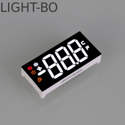 Display LED de sete segmentos de três dígitos para controladores de temperatura