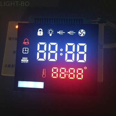 Exposição de diodo emissor de luz ultra vermelha do costume, 8 exposição de diodo emissor de luz do segmento do dígito 7 para o controle do temporizador do forno