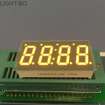0,49 cores ambarinas conduzidas segmento da exposição do dígito 7 do lnch 4 para o indicador da temperatura