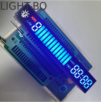 Modulo de exibição LED de design personalizado azul/vermelho/branco de 7 segmentos de catodo comum para capô de alcance