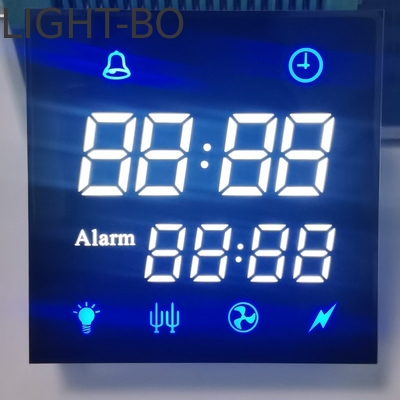 Display de LED de 7 segmentos com catodo branco/azul brilhante de dupla linha para temporizador de microondas