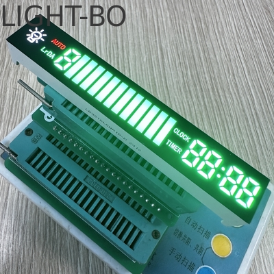 Ultra verde brilhante/vermelho ANODE COMUN CUSTOM 7SEGMENT LED display para capota de cozinha