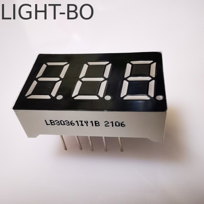 7 Segmento 3 dígito 9,2 mm LED Display Super brilhante âmbar Cátodo comum para medidor de painel
