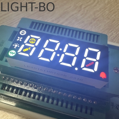 Display LED multicolor de 4 dígitos e 7 segmentos com ânodo comum para painel de controlo do frigorífico
