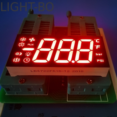 Bom preço. Display LED de 3 dígitos e 7 segmentos de catodo comum vermelho super brilhante para painel de controlo de refrigeração on-line
