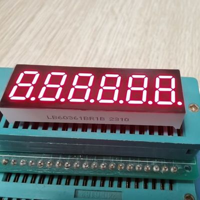 Bom preço. Display LED de 7 segmentos de 0,36 polegadas de 6 dígitos vermelho brilhante para indicador de processo on-line