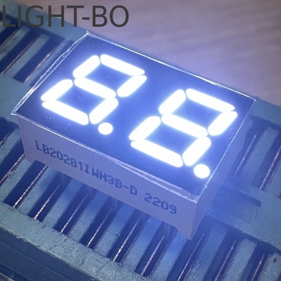 Super Branco Brilhante 2 dígitos 7mm 7 Segmento LED Display Cátodo Comum para Eletrodomésticos