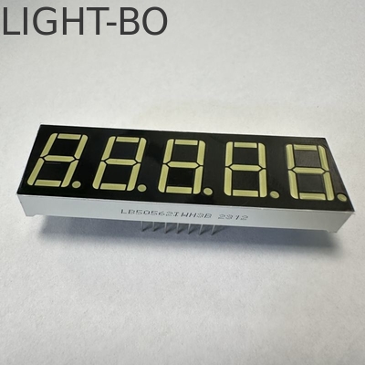Bom preço. 0.56 polegadas 5 dígitos Ultra Bright White 7 Segment LED Display Cátodo comum para controle de processo on-line