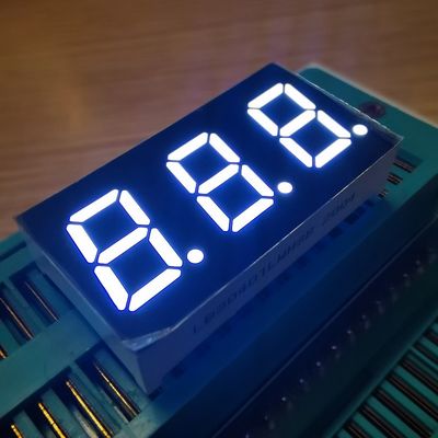Ultra-brilhante branco 7 segmentos LED Display Triplos dígitos Anodo comum