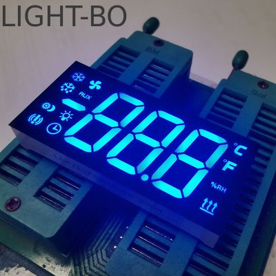 Display LED de 7 segmentos de 3 dígitos Ultra Azul personalizado Cátodo comum para controlador de refrigerador