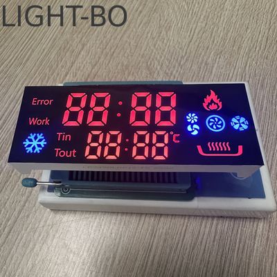 Display LED de 7 segmentos Ultra Vermelho/Azul personalizado para controlador de fogão a gás