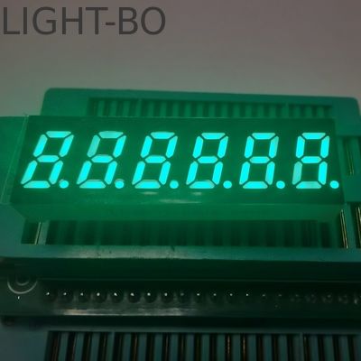 Verde Dimensão pequena 6 dígitos 7 segmentos LED Display Cátodo comum para conversor de frequência