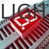 Display LED vermelho ultra brilhante para painel de instrumentos