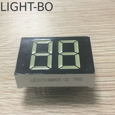 Ultra brilhante Vermelho Anodo Comum 20 mm Branco 2 dígitos 7 Segmento LED Display