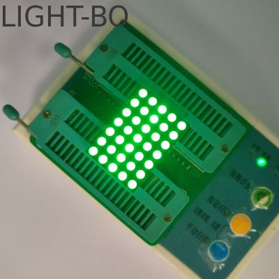 Display LED de matriz DOT de 3 mm 5 x 7 de verde puro para indicador de relógio de fuso horário digital