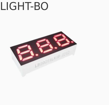 Display LED Vermelho Super Brilhante de 7 segmentos de 0,4 polegadas, Três Dígitos Compactos, Cátodo Comum, para Máquina de Café