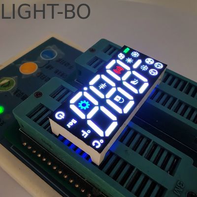 Branco/Azul/Verde/Vermelho 3 dígitos 17 mm 7 segmentos LED Display ânodo comum para controlador de frigorífico