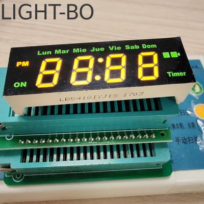 Display LED amarelo/verde de 4 dígitos e 7 segmentos para controlo do temporizador