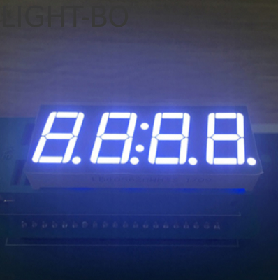 Display de relógio LED de 7 segmentos com 4 dígitos branco ultra brilhante de 0,56