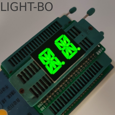 Display LED com catodo alfanumérico comum 2 dígitos 13,8 mm 14 segmentos