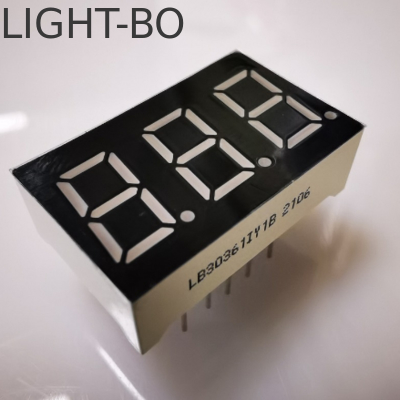 7 Segment 3 Digit 9.2mm Super Bright Amber LED Display Common Anode for Panel Meter