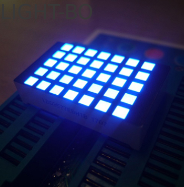 Display LED de matriz de pontos quadrada azul ultra brilhante de 3mm 5*7, catodo de linha, anodo de coluna, para indicador de andar de elevador