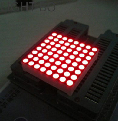 Display LED de matriz de pontos âmbar de 1,26 polegadas 3 mm 8 x 8