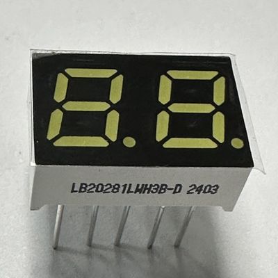 Super Branco Brilhante 2 dígitos 7mm 7 Segmento LED Display Cátodo Comum para Eletrodomésticos