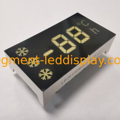 Display LED de 7 segmentos de 0,32 polegadas (8,2 mm), Branco Ultra Brilhante, Ânodo Comum para Controles de Geladeira e Eletrodomésticos