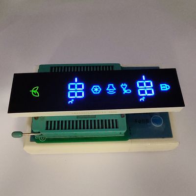 Visor LED de 7 segmentos de cátodo comum Ultra Azul/Verde para controladores de refrigerador