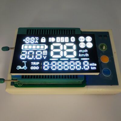Display LED de segmento 7 branco personalizado com IC para scooter elétrico