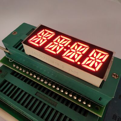 Display LED alfanumérico de 4 dígitos e 14 segmentos, vermelho ultra brilhante, para aplicações de taxímetro/medição
