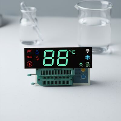 Display LED multicolor invisível quando desligado de 7 segmentos personalizado para dispensadores de água