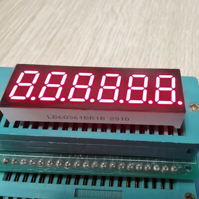 Super vermelho brilhante 9.2mm 6 dígitos 7 segmentos LED Display Anodo comum para contador de tempo digital