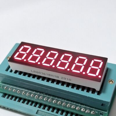 Super brilhante vermelho de 6 dígitos de 0,36 polegadas 7 segmentos LED Display, amplamente utilizado para painel de instrumentos